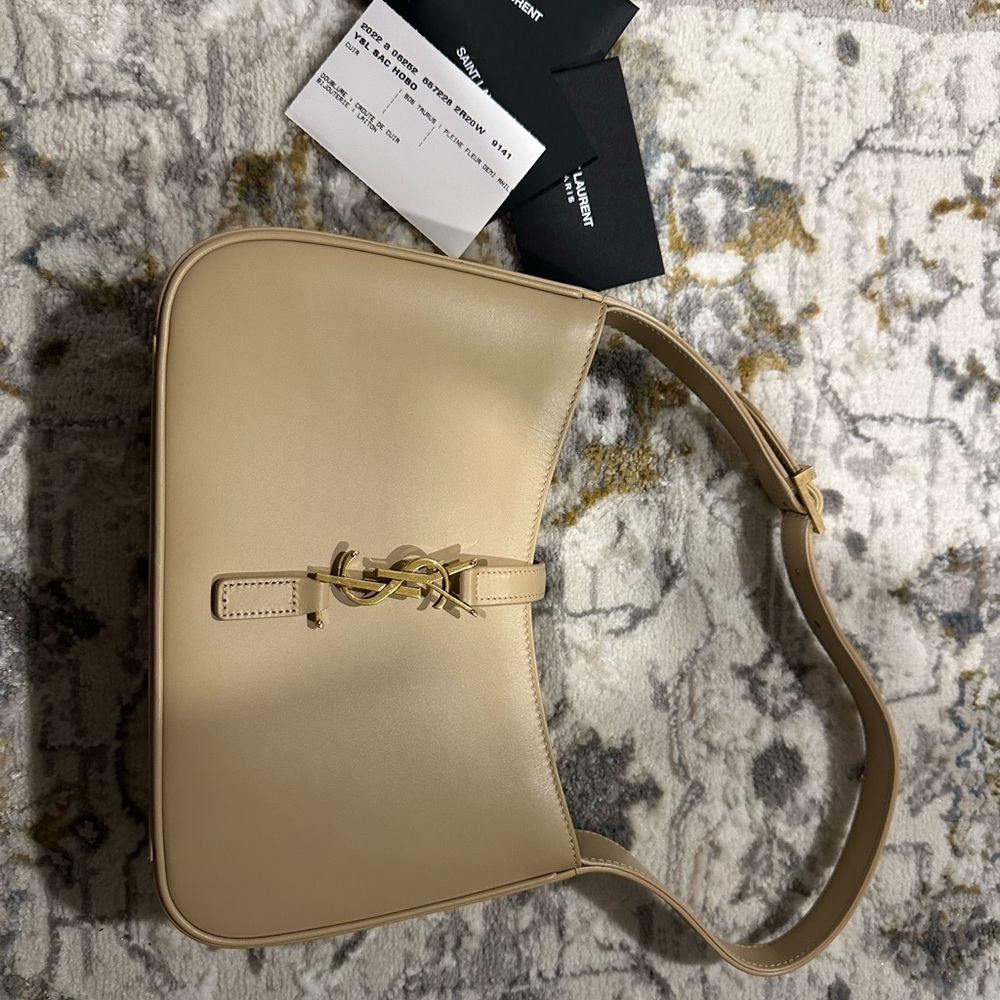Saint Laurent Beige Leather Shoulder Bag